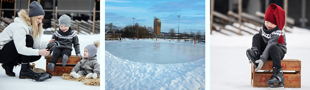 vinter - Skøytetur i Ringsaker